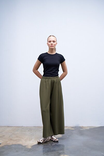 QANU Bol Paça Pantolon Yeşil