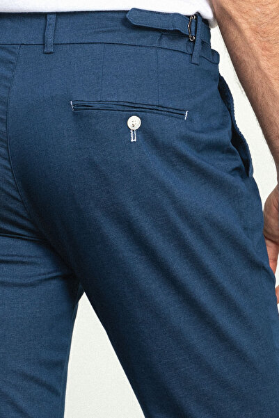 Mcr Чоловічі штани Slim Fit з плісировкою, колір індиго - 38125.22K