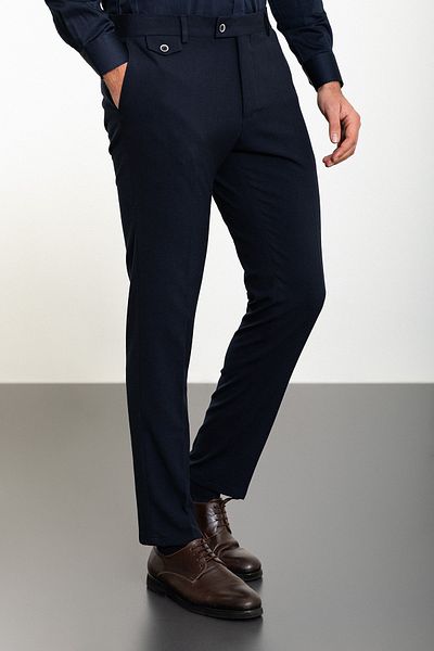 Mcr Straight Super Slim Fit Men's Trousers Navy Blue - 38115.22K