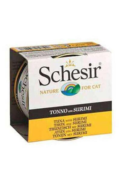 Schesir Ton Balık ve Surimi Jöleli Konserve Kedi Maması 1 Adet 85 Gr