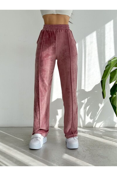 Gugus Βελούδινο Γυναικείο Φούτερ - Φαρδύ πόδι, Διπλές τσέπες