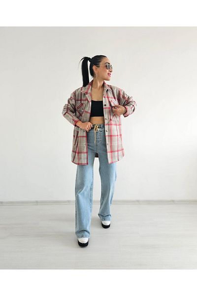 Altı Üstü Butik Карирана риза с плосък джоб