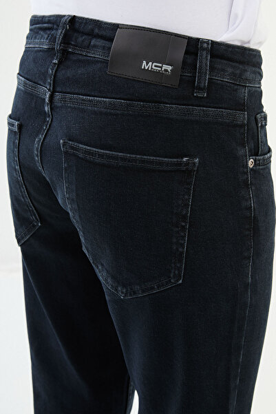 Mcr Ανδρικό τζιν παντελόνι Straight Super Slim Fit Μαύρο - 33016.24K