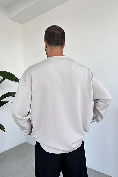 HAFKAGİYİM Μπλουζάκι BEIGE Basic μακρυμάνικο oversize