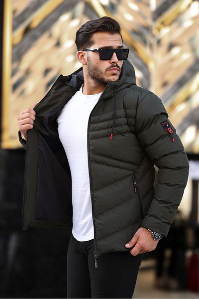 Boymen Water And Windproof Men's Hooded Winter Coat Puffer Coat