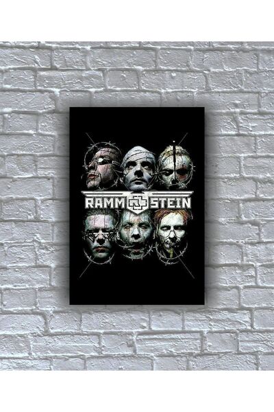 icase Tablou imprimat cu afișul trupei muzicale Rammstein