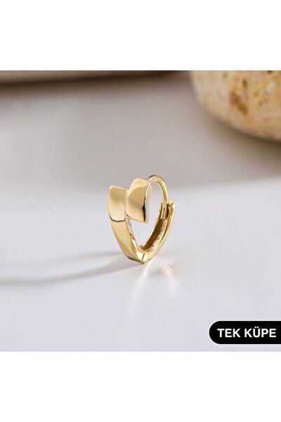 GOLDKUPE 14 Ayar Altın Tek Minik Halka Küpe 0,62 gr