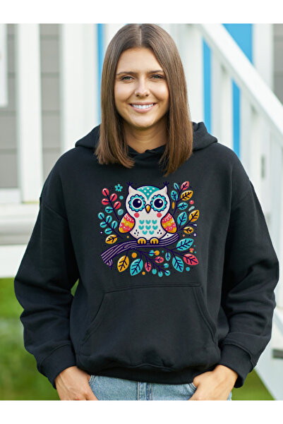 Baskılı Unisex sweatshirt Oversize Üc İplik Hoodie