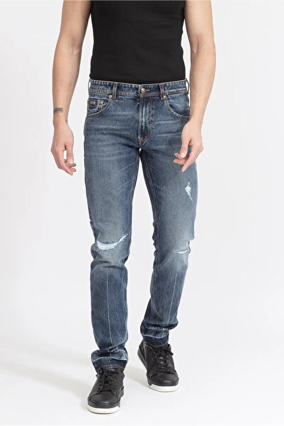 VERSACE JEANS COUTURE Erkek Erkek Pantolon İndigo Çivit Mavisi