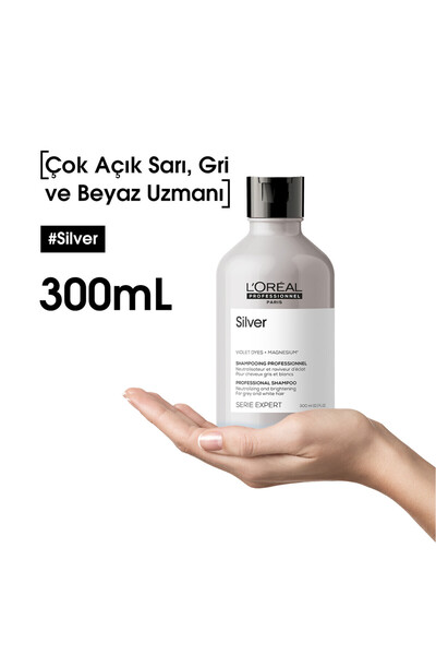 L'oreal Professionnel Serie Expert Silver Çok Açık Sarı, Gri Ve Beyaz Saçlar Için Renk Dengeleyici M