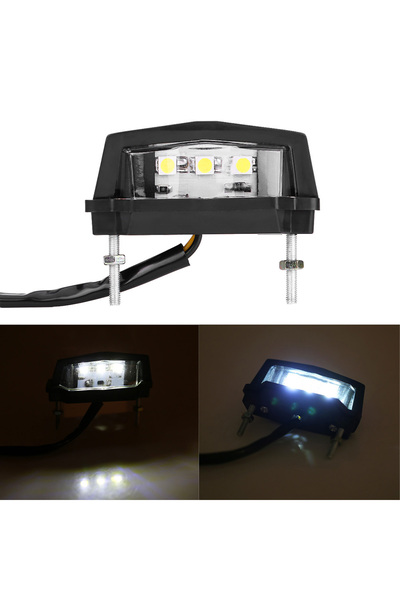 Choice مصباح لوحة ترخيص دراجة نارية عالمي 12 فولت LED مصباح خلفي أبيض LED لوح...