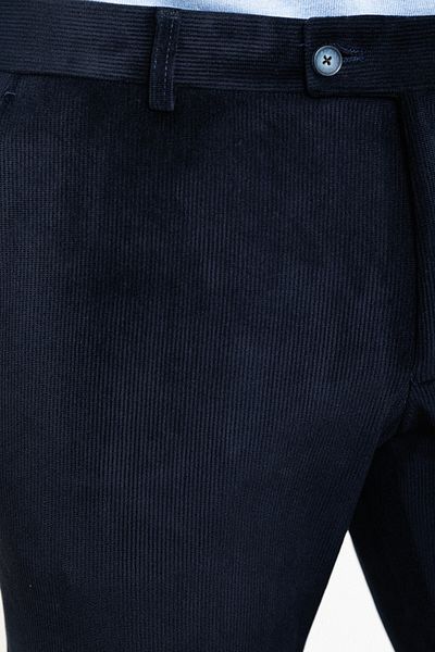 Mcr Striped Slim Fit Velvet Men's Trousers Navy Blue - 38218.23K
