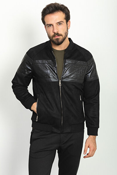 Mcr Ανδρικό παλτό με λεπτή εφαρμογή Pilot Collar με σχέδια - 39571.22K