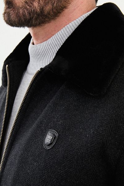 Mcr Fur Collar Coat Shirt