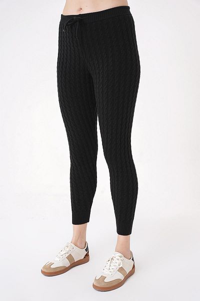 CHUBA Women's Hair Knit Soft Tuşe Knitwear Tights Black 25W3017
