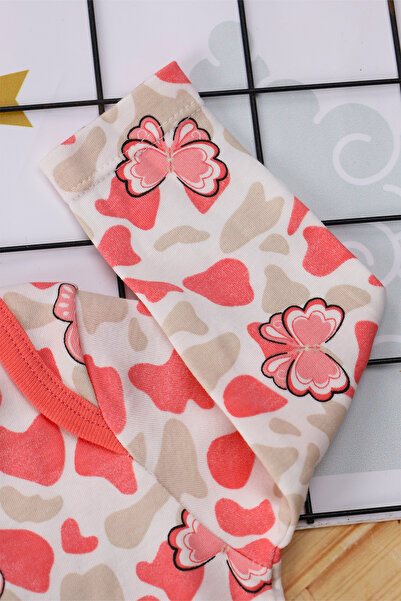 MinyTim Kız Bebek Zıbın&Badi Gökkuşağı Desenli Kelebekli 2li Paket