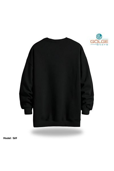 Gölge Store Унисекс суитшърт с щампа на Ататюрк и кръгло деколте с 2 нишки