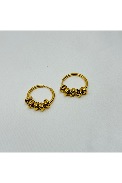 Butik Pullu Çelik Küpe