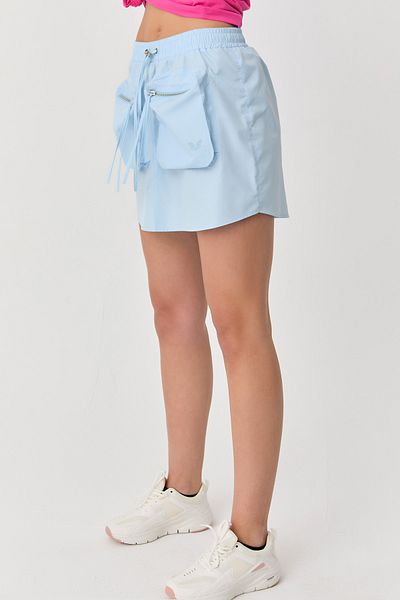 bilcee Γυναικεία Camgobeige Parachute Cargo Mini φούστα με κορδόνια και τσέπες 9745