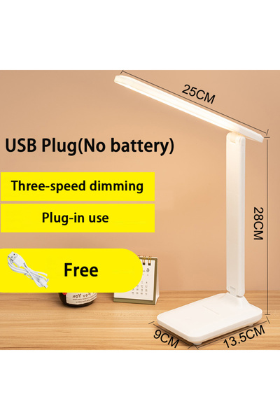 Choice مصباح طاولة LED بسعة 6000 مللي أمبير، يعمل بمنفذ USB (بدون بطارية)، قابل للشحن عبر USB، مزود بخاصية التحكم التدريجي في شدة الإضاءة، يعمل باللمس.