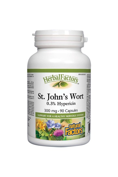 Natural Factors نبتة سانت جون، 300 ملغ، 90 كبسولة