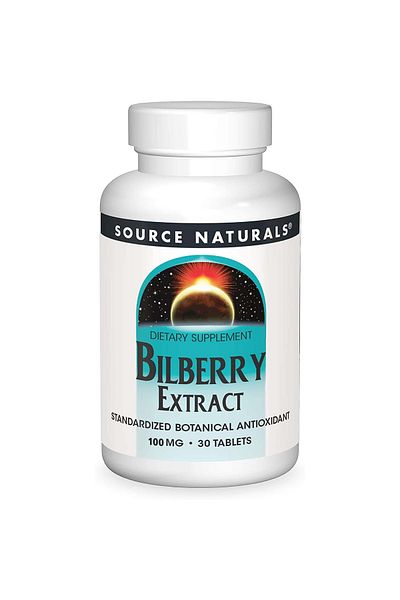 source naturals Bilberry Extract, 100 mg, 30 Tablets