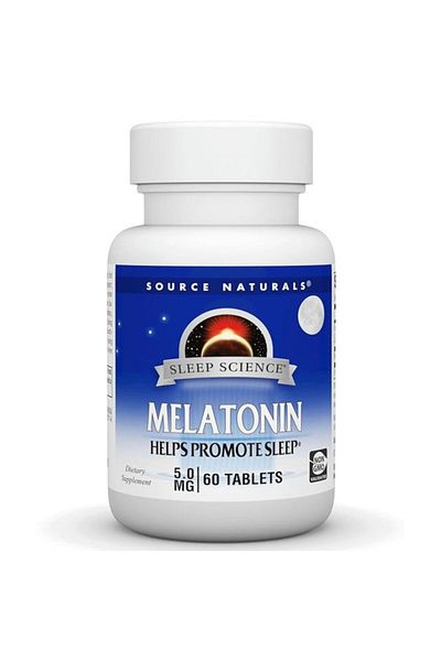 source naturals Melatonin, 60 Tablets, 5 mg