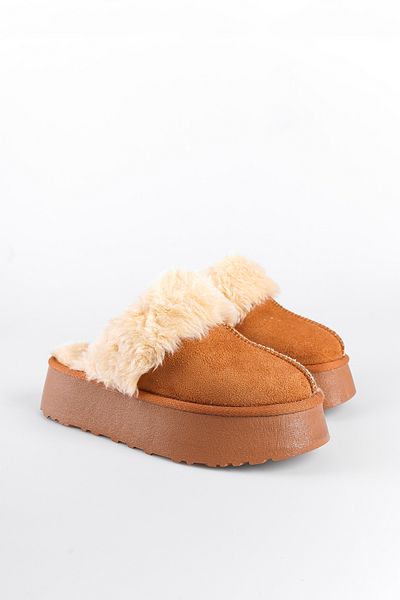 Capone Outfitters Dámské pantofle - chlupatá a uzavřená špička