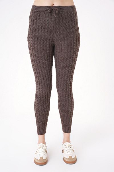 CHUBA Brown Soft Tuşe Knitwear Leggings - Women's Hair Knit 25W3017