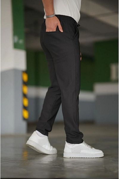 x-compass life Men's Italian Cut Flat Leg Flexible Lycra Ankle Length Pique Pants/Jogger
