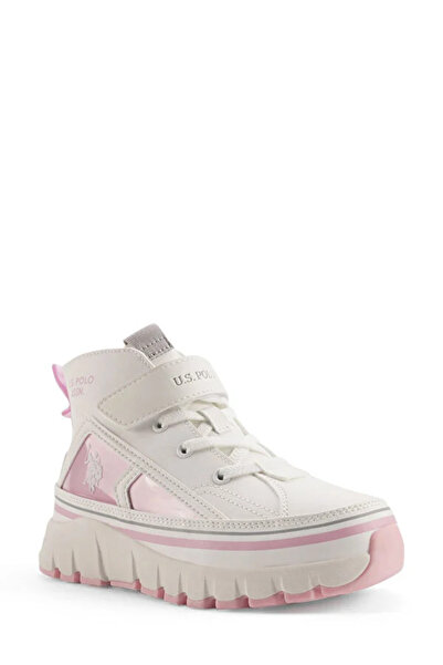 U.S. Polo Assn. U.S. Polo Assn. Keltes 4 Pr Phlon Light Sole Velcro Ankle Children's Sports Shoes White