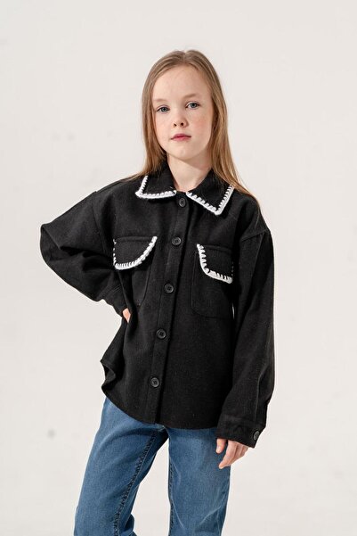 GİYİCEM Cămașă cu croșetat colorată pentru fetiță