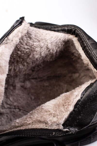 maximoda Γνήσιο δέρμα, με φερμουάρ, διπλό μαλακό δέρμα, αδιάβροχο και κρύο, ανδρικές μπότες χωρίς κορδόνια