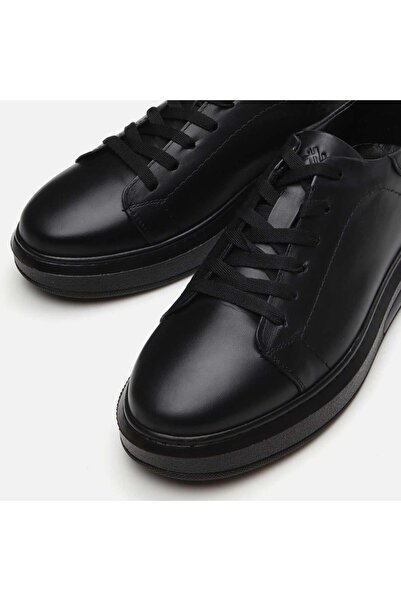 Yaya by Hotiç Genuine Leather Black Men's Casual Shoes