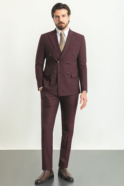 Mcr Suit Pointed Collar