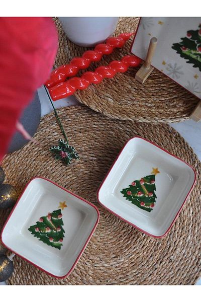 M'art Home 2025 Square Snack Bowl - New Year Set of 2