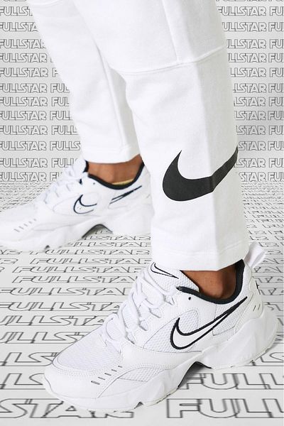 Nike Air Heights White Sneakers - Genuine Leather and Textile Casual Sneakers