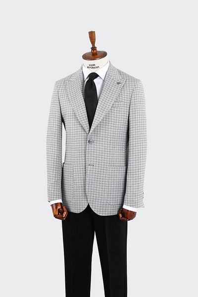 Kadir Büyükkaya Swallow Collar Men's Jacket-Kax5110S