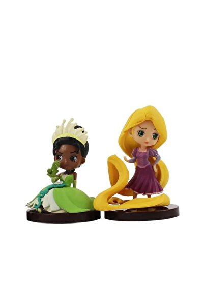 PaBil Prenses Tiana Ve Rapunzel Figür Oyuncak 2 Li Set 7 cm