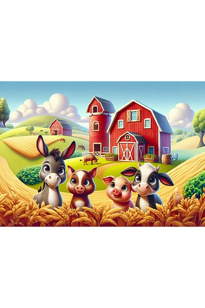 Art Puzzle Art Child Farm Friends 25 Piece Puzzle