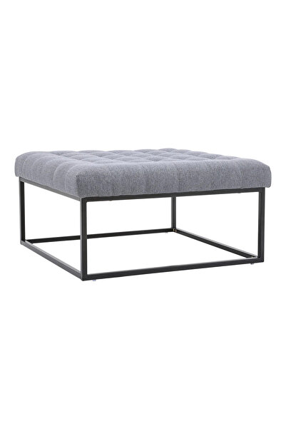 SCY İsabelinne Metal Ayaklı Kapitoneli Chester Orta Sehpa Oturma Bankı Puf Bench Orta Sehpa