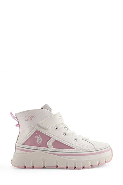 U.S. Polo Assn. Keltes 4 Pr Phlon Light Sole Velcro Ankle Children's Sports Shoes White