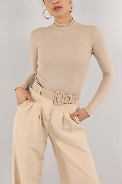 Aslında Look Ribbed Knitwear Long Sleeve Slim Fit Bady