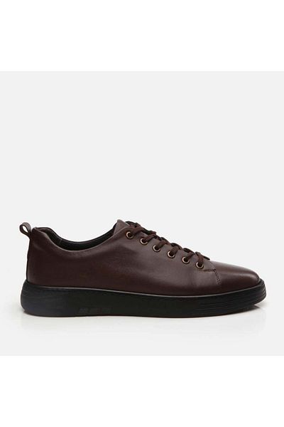 Yaya by Hotiç Genuine Leather Brown Men's Casual Shoes