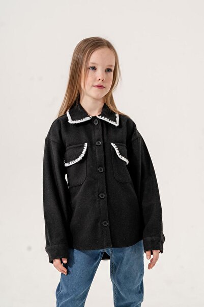 GİYİCEM Cămașă cu croșetat colorată pentru fetiță