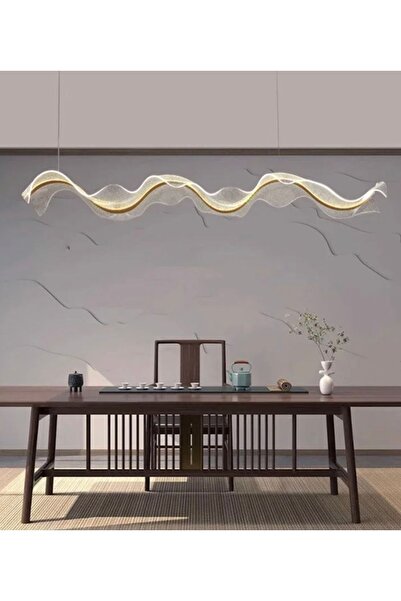 burenze Luxury Gold Sarı Kademeli 3 Renk Işıklı Elegance Led Avize Şık Görsellik Katar Special Edition