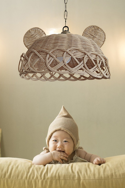 Turkish Belkıs Rattan Rattan, Bambu, Hasır Sarkıt Avize Tavşan, Ayı Kulak Çoc...