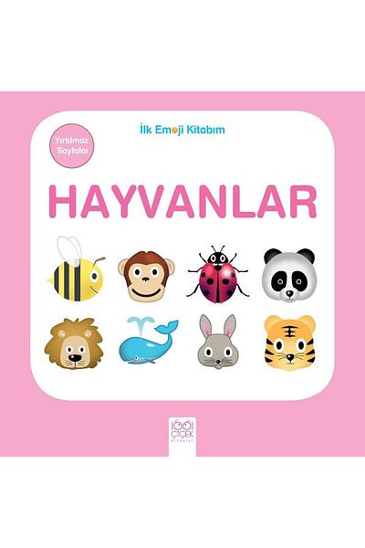 Karma Kitaplar 1001 Emoji Book for Animals - Floral Pattern Books