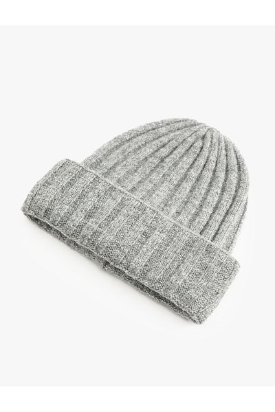 Koton Basic Knitted Beret with Fold Detail