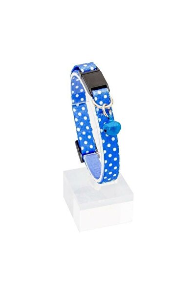 Pet Tag Art Pettagart Adjustable Blue White Polka Dot Soft Texture Cat Collar...